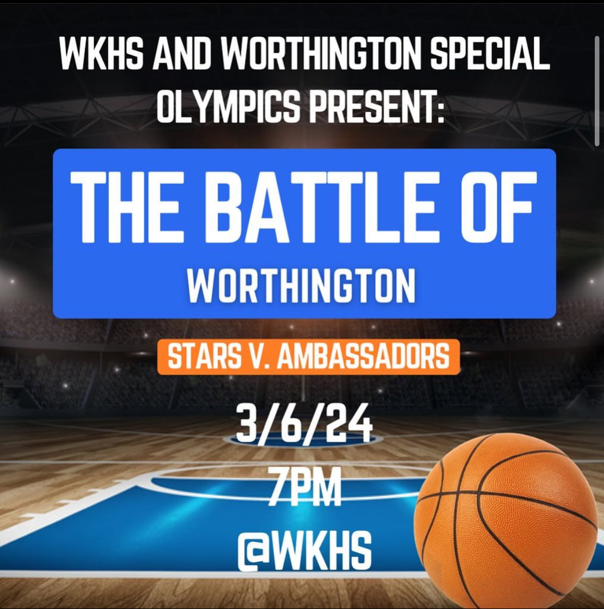 Worthington Stars Special Olympics Basketball Game