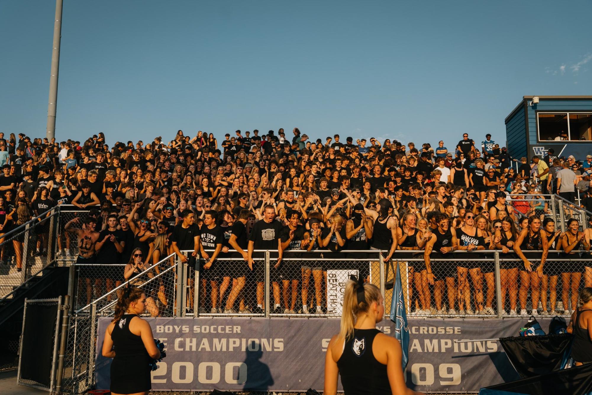 Kilbourne Student section at Thomas game