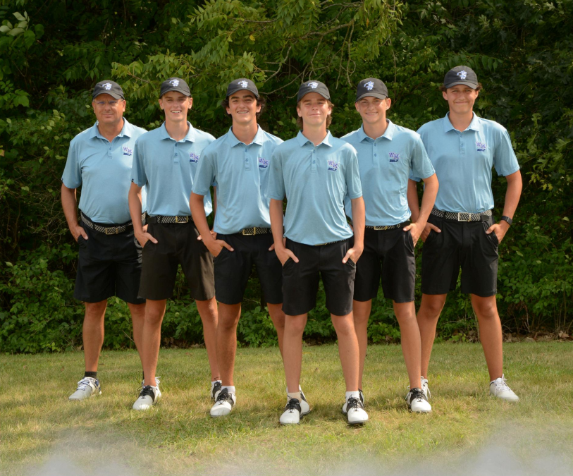 (Left to Right) Coach Meeks, Drew Deken, Mac Ferguson, Ben English, Gavin Troiano, Ryan Walton