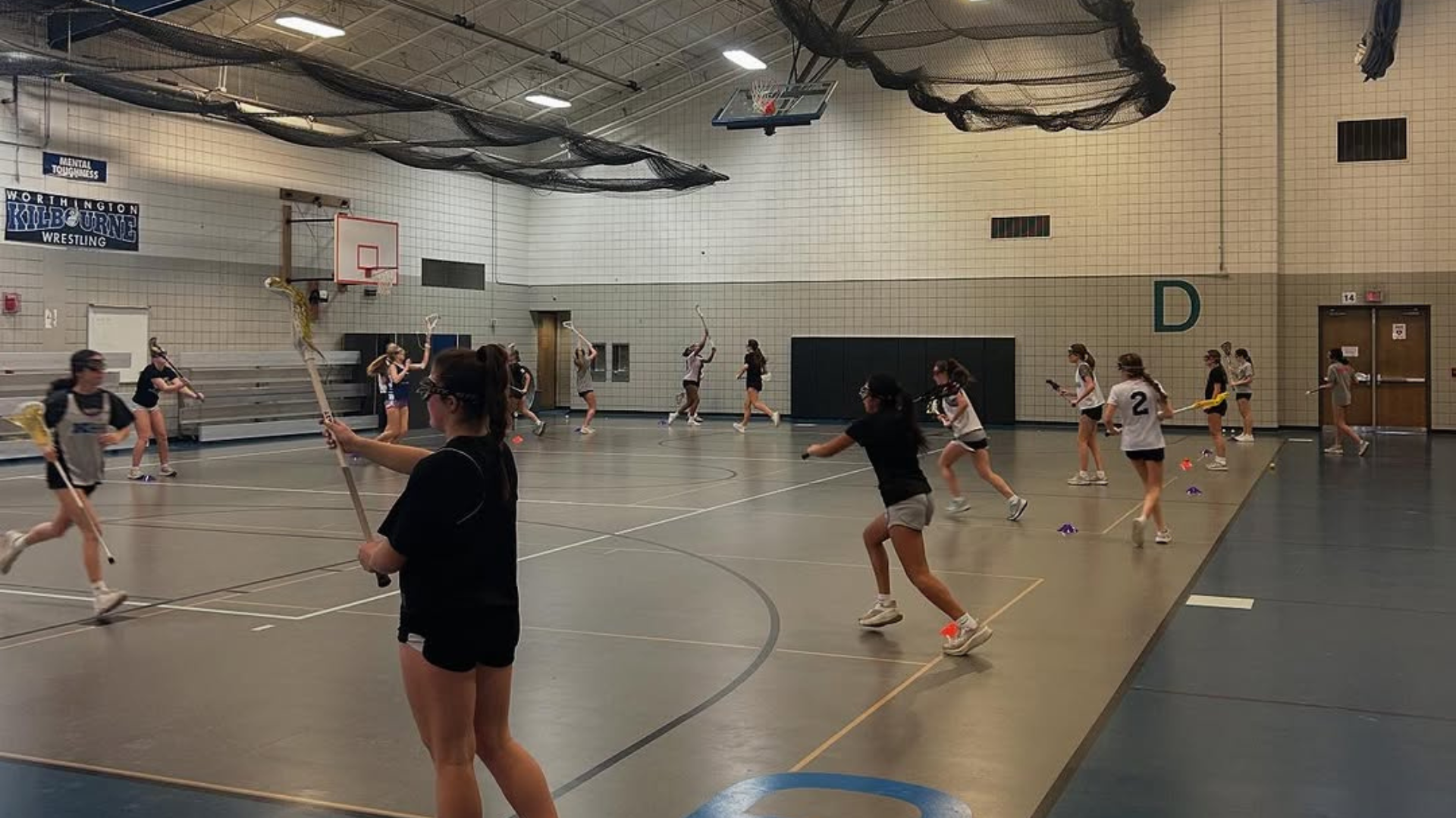 Girls Lacrosse Team on day 1 of tryouts